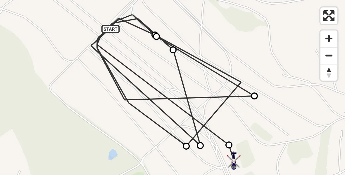 Routekaart van de vlucht: Polizeihubschrauber nach Klein Wessek, Zum Wienberg
