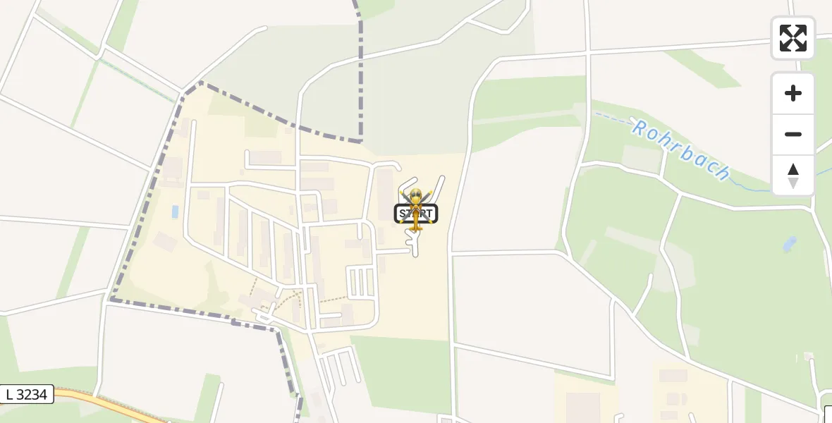 Routekaart van de vlucht: Rettungshubschrauber nach Fuldatal Bundespolizei Hubschrauberlandeplatz