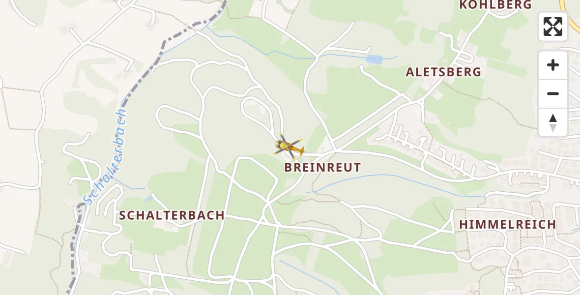 Routekaart van de vlucht: Rettungshubschrauber nach Deggendorf