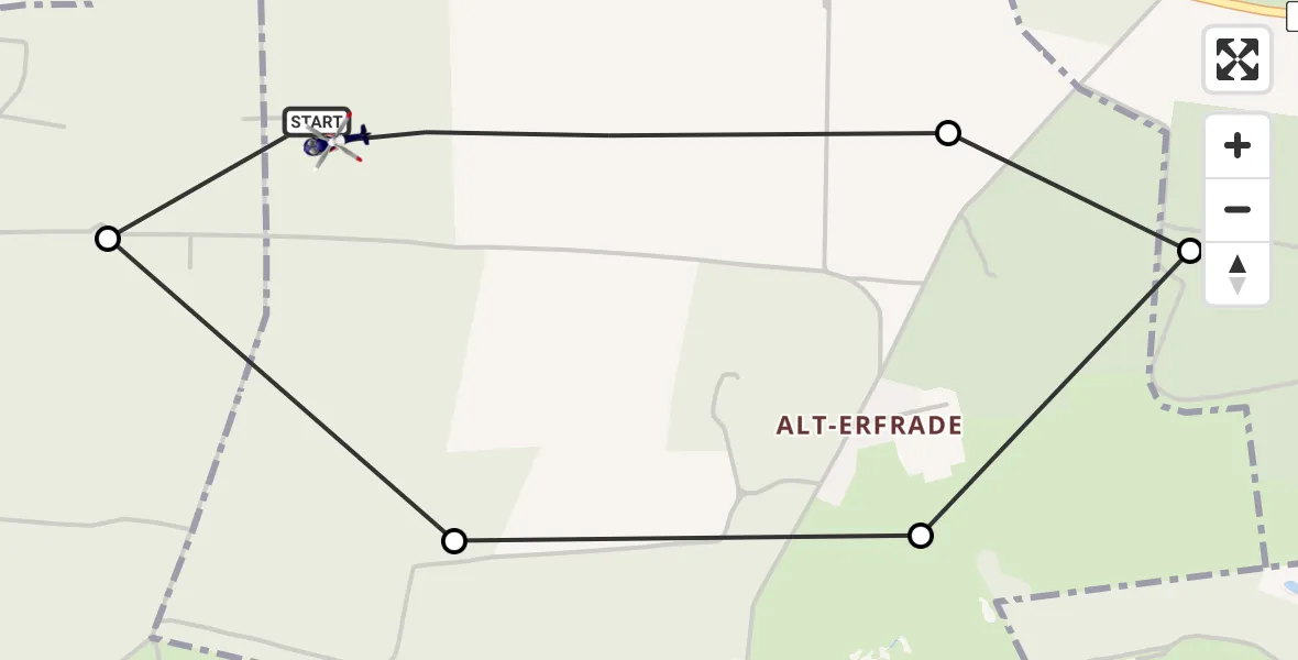Routekaart van de vlucht: Polizeihubschrauber nach Daldorf, Bornhöveder Landstraße