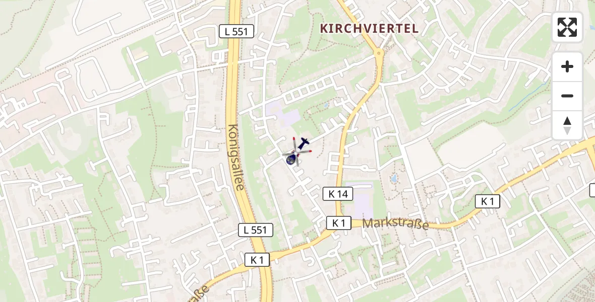 Flugroute Polizeihubschrauber Bochum - Bochum, 26 März 2026, 12:49