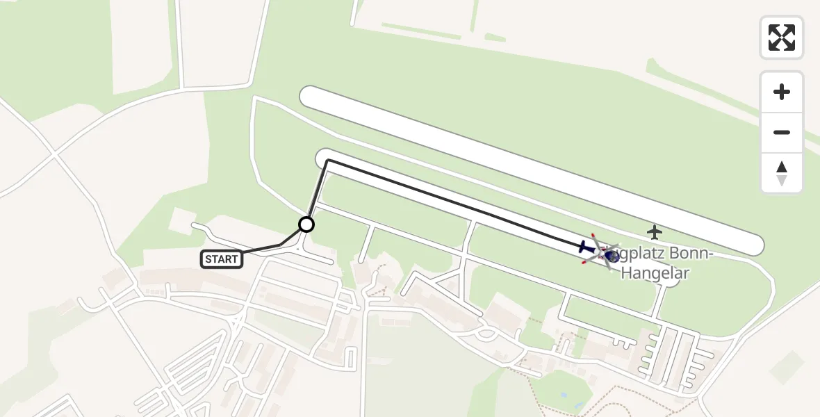 Flugroute Polizeihubschrauber Sankt Augustin - Bonn-Hangelar Flugplatz, 27 März 2026, 06:59