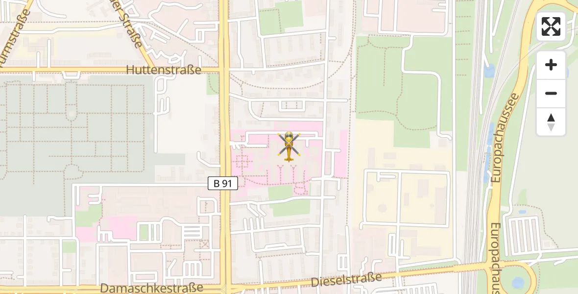 Flugroute Ambulanzhubschrauber BG Hospital Bergmannstrost Halle - BG Hospital Bergmannstrost Halle, 27 März 2026, 12:50