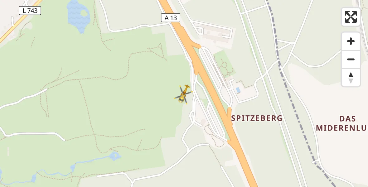 Flugroute Rettungshubschrauber Mittenwalde - Mittenwalde, 27 März 2026, 13:19
