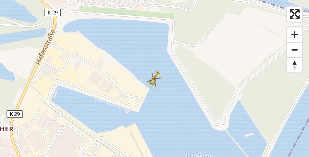 Routekaart van de vlucht: Rettungshubschrauber nach Germersheim, Süduferstraße