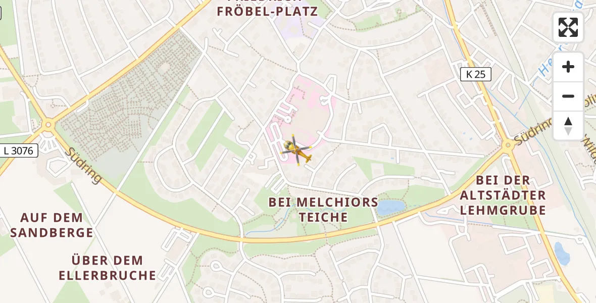 Flugroute Rettungshubschrauber Korbach - Korbach, 27 März 2026, 13:34