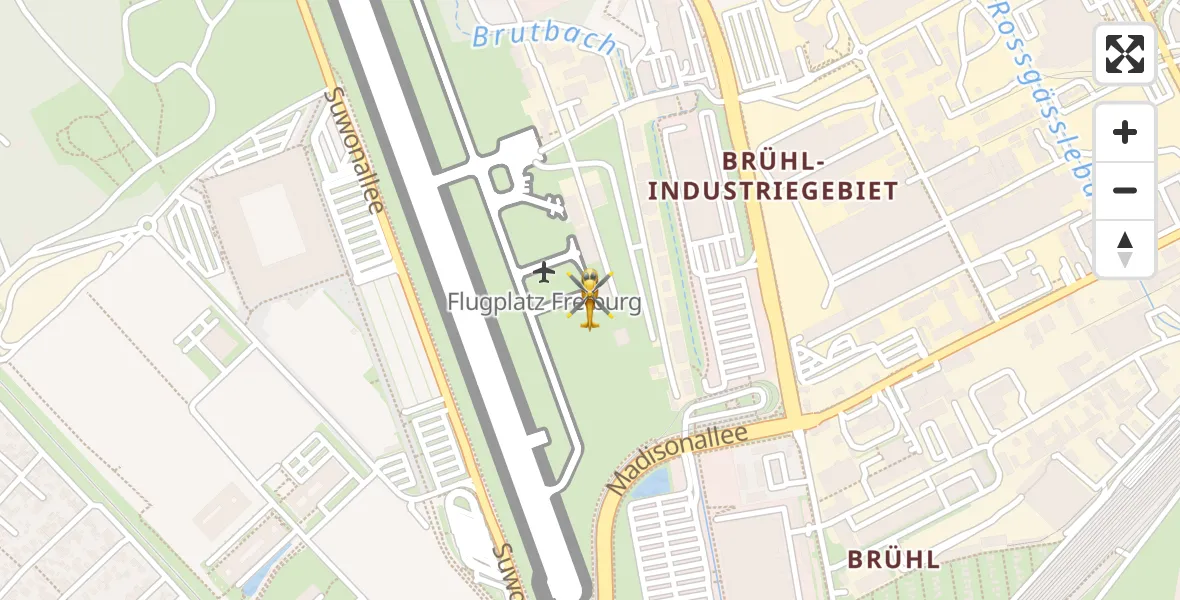 Flugroute Ambulanzhubschrauber Freiburg im Breisgau Flugplatz - Freiburg im Breisgau Flugplatz, 27 März 2026, 13:44