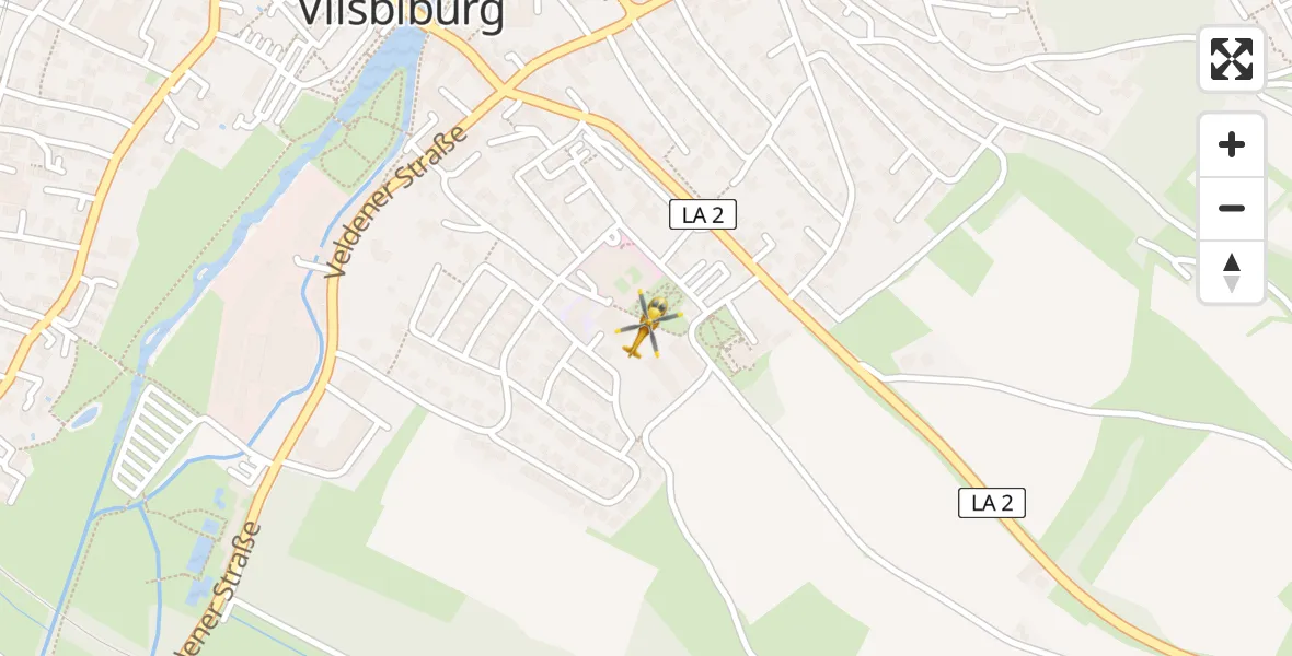 Flugroute Rettungshubschrauber Vilsbiburg - Vilsbiburg, 27 März 2026, 14:10