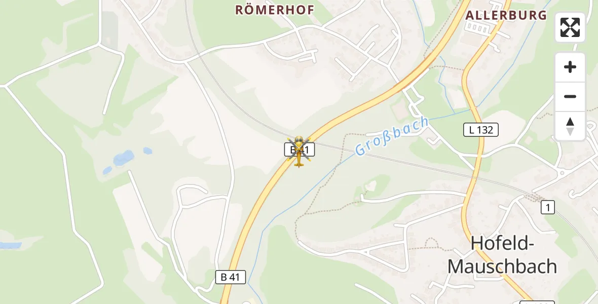 Flugroute Rettungshubschrauber Namborn - Namborn, 27 März 2026, 14:46