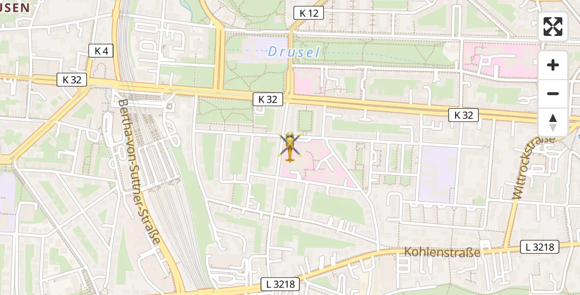 Routekaart van de vlucht: Rettungshubschrauber nach Kassel