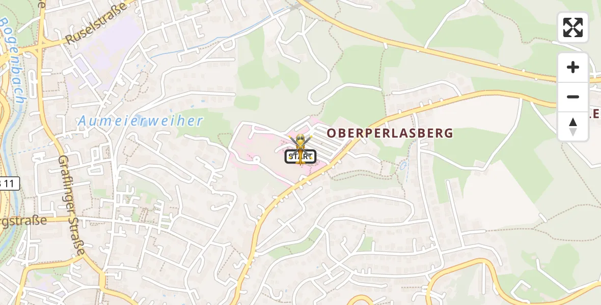 Flugroute Rettungshubschrauber Deggendorf - Deggendorf, 27 März 2026, 15:37