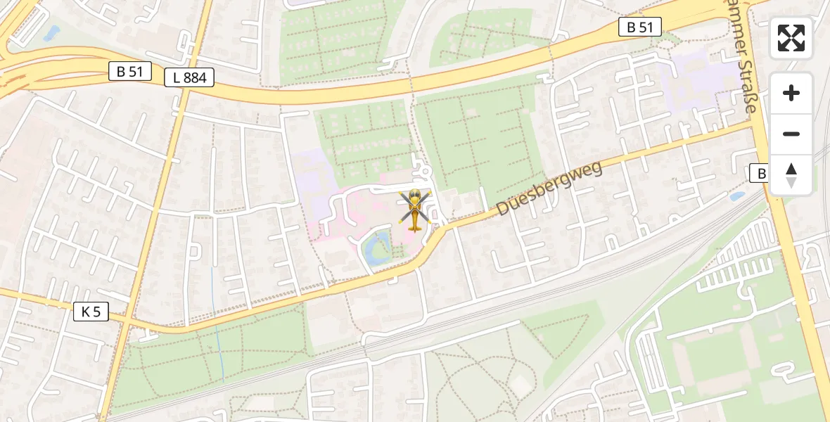 Flugroute Ambulanzhubschrauber Münster - Münster, 27 März 2026, 16:10