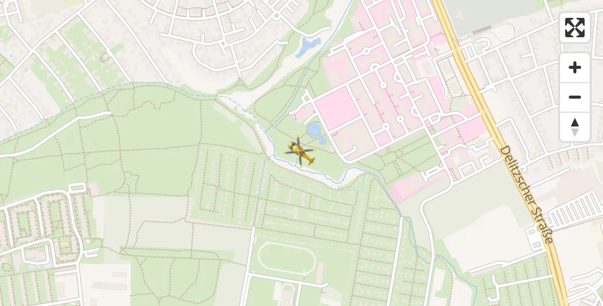 Routekaart van de vlucht: Rettungshubschrauber nach Sankt Georg Hospital Leipzig Reserve