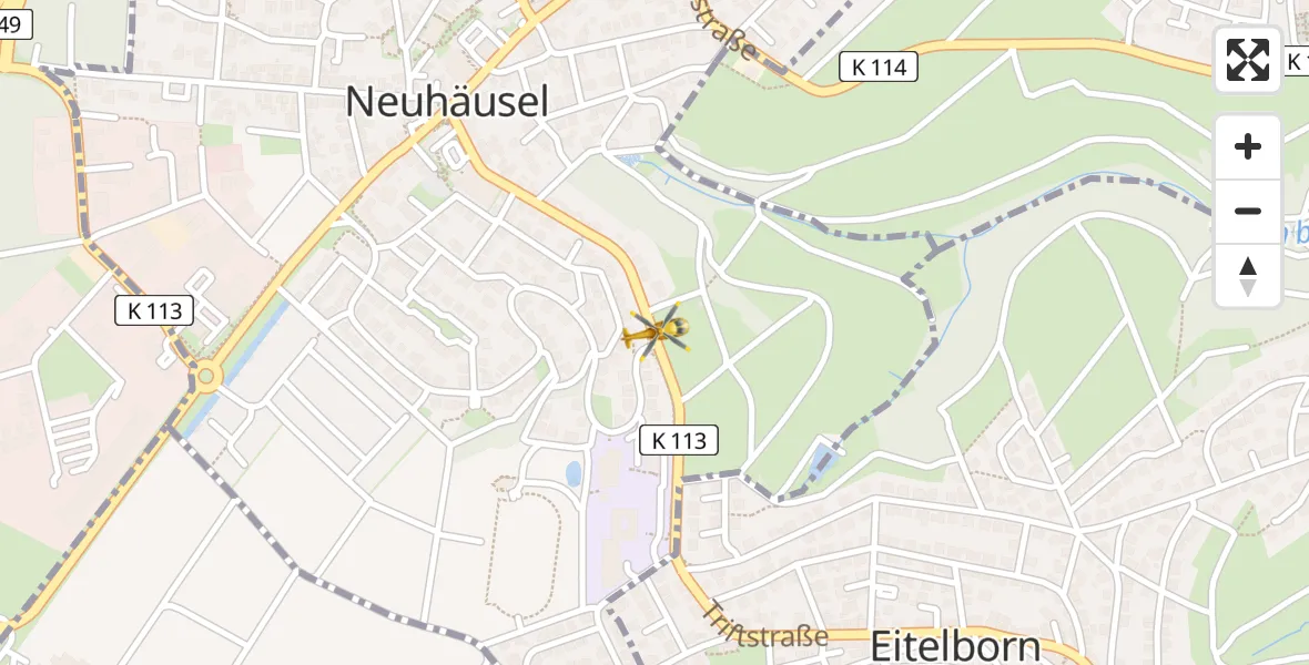 Flugroute Rettungshubschrauber Neuhäusel - Neuhäusel, 27 März 2026, 16:22