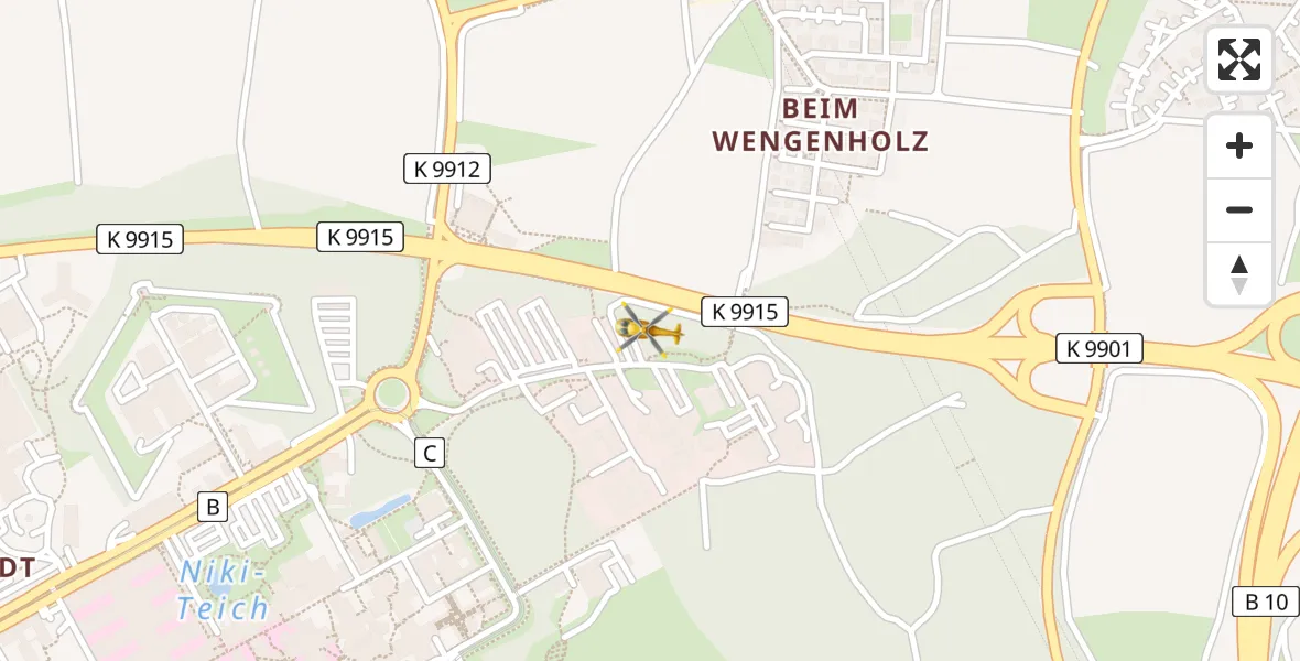 Flugroute Rettungshubschrauber Ulm - Ulm, 27 März 2026, 16:39
