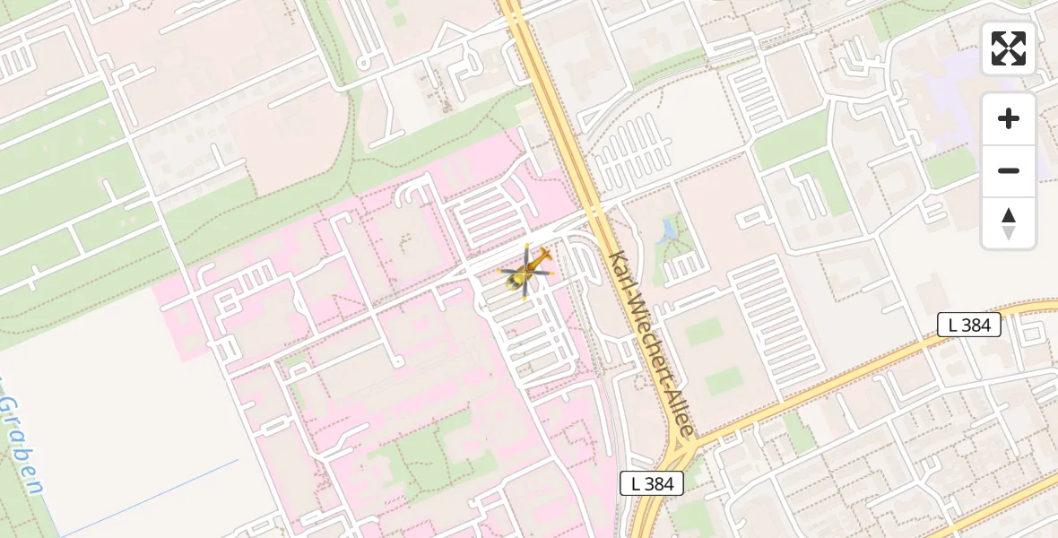 Flugroute Rettungshubschrauber Hannover Luftrettung Hubschrauberlandeplatz (Christoph 4) - Hannover Luftrettung Hubschrauberlandeplatz (Christoph 4), 27 März 2026, 16:40
