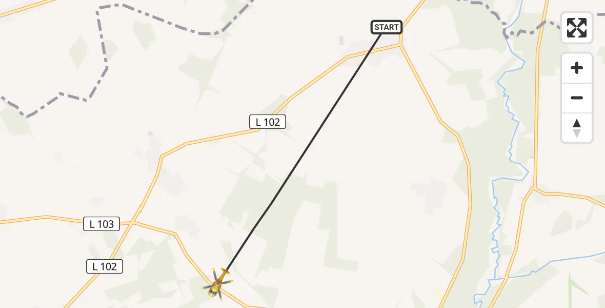 Flugroute Rettungshubschrauber Groß Pankow (Prignitz) - Groß Pankow (Prignitz), 27 März 2026, 17:32