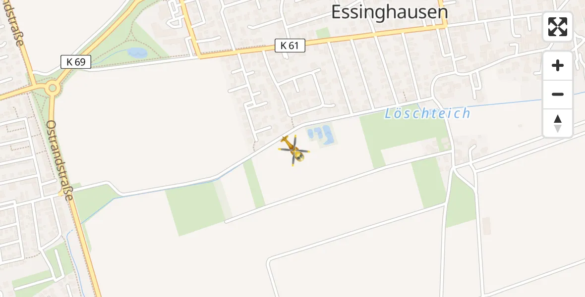Flugroute Rettungshubschrauber Peine - Peine, 27 März 2026, 17:48