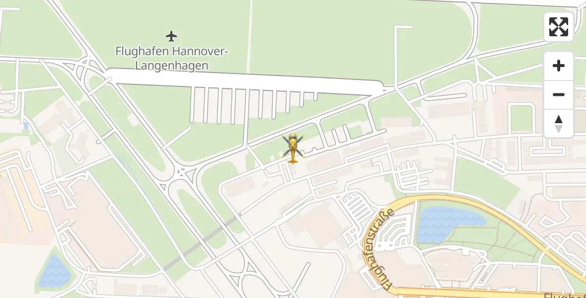 Flugroute Ambulanzhubschrauber Flughafen Hannover - Flughafen Hannover, 27 März 2026, 18:11