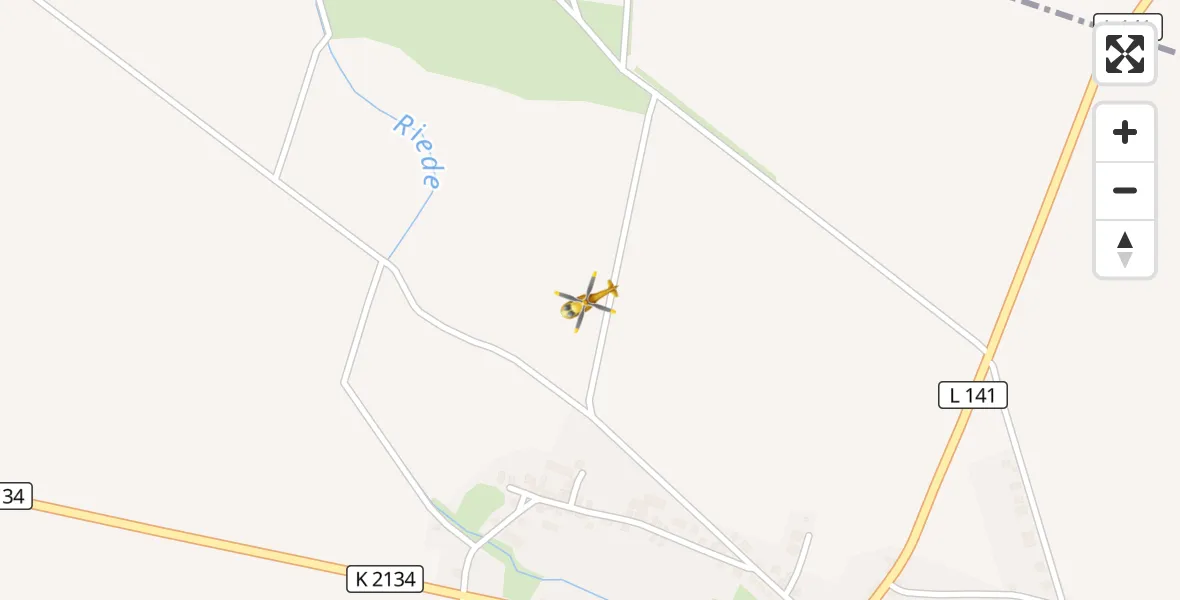 Flugroute Ambulanzhubschrauber Landsberg - Landsberg, 27 März 2026, 19:10