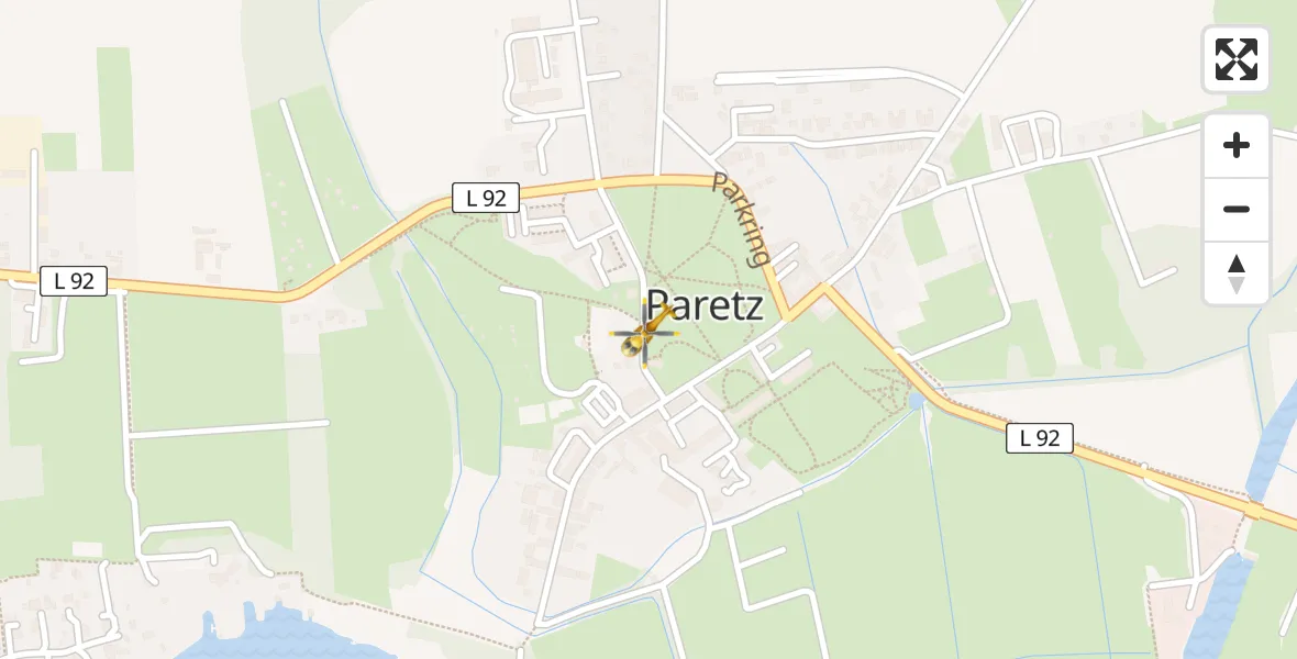 Routekaart van de vlucht: Rettungshubschrauber nach Ketzin/Havel, Parkring