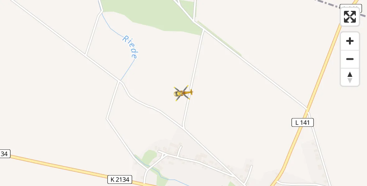 Flugroute Ambulanzhubschrauber Landsberg - Landsberg, 27 März 2026, 13:29