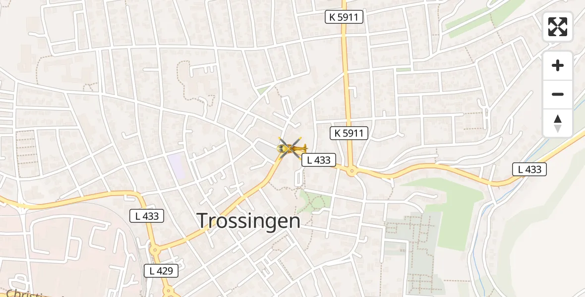 Flugroute Rettungshubschrauber Trossingen - Trossingen, 28 März 2026, 00:51
