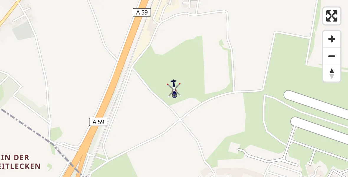 Routekaart van de vlucht: Polizeihubschrauber nach Sankt Augustin, Am Bahnhof