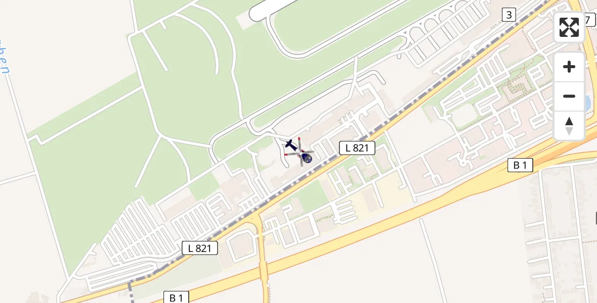 Flugroute Polizeihubschrauber Dortmund Flughafen - Dortmund Flughafen, 28 März 2026, 04:55