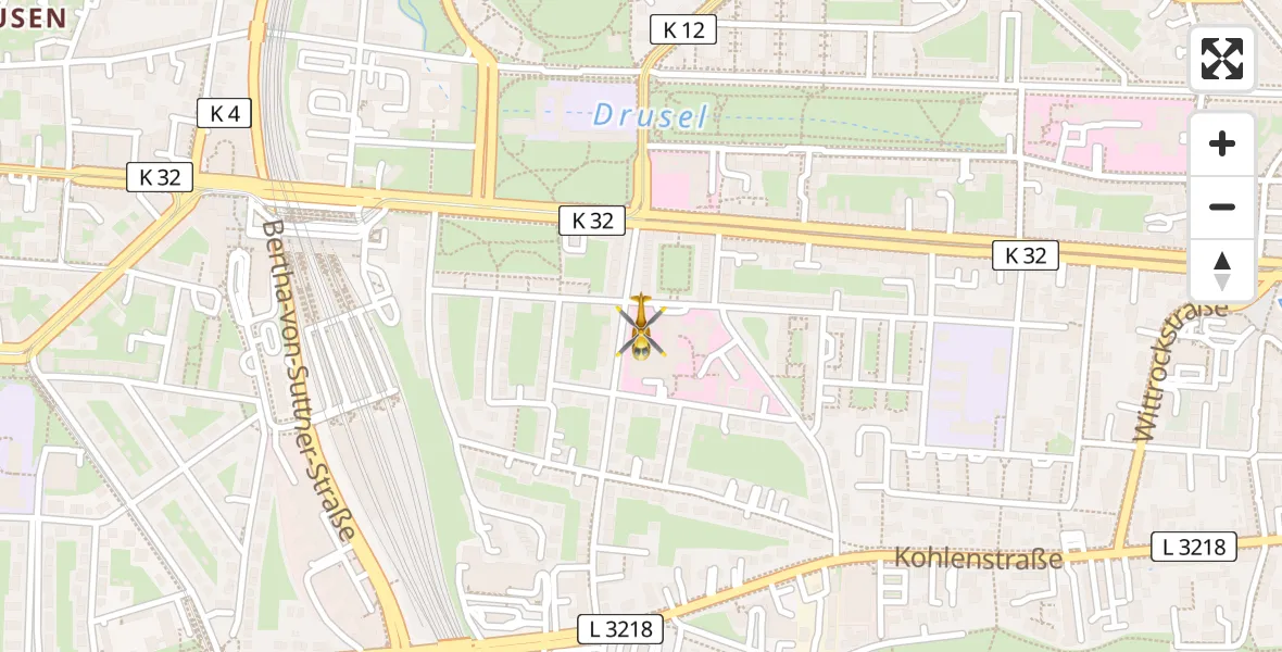 Flugroute Rettungshubschrauber Kassel - Kassel, 28 März 2026, 06:07