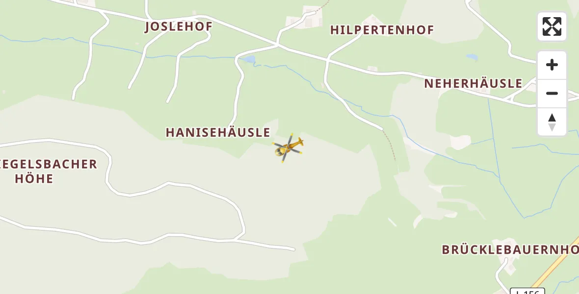 Routekaart van de vlucht: Rettungshubschrauber nach Titisee-Neustadt, Spriegelsbachstraße