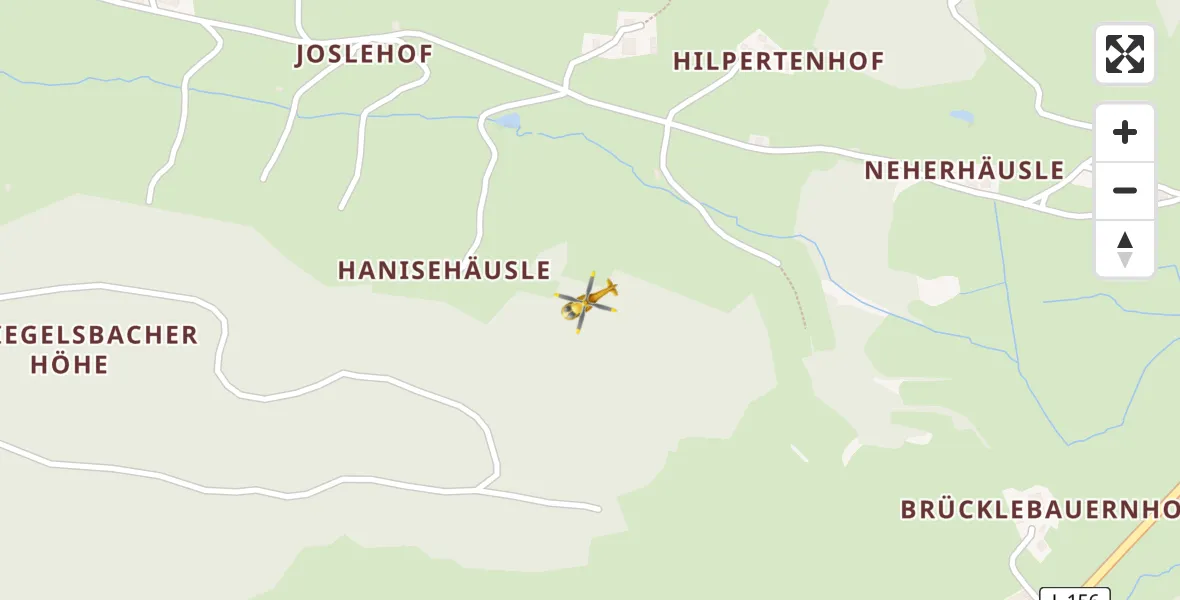 Routekaart van de vlucht: Rettungshubschrauber nach Titisee-Neustadt, Spriegelsbachstraße