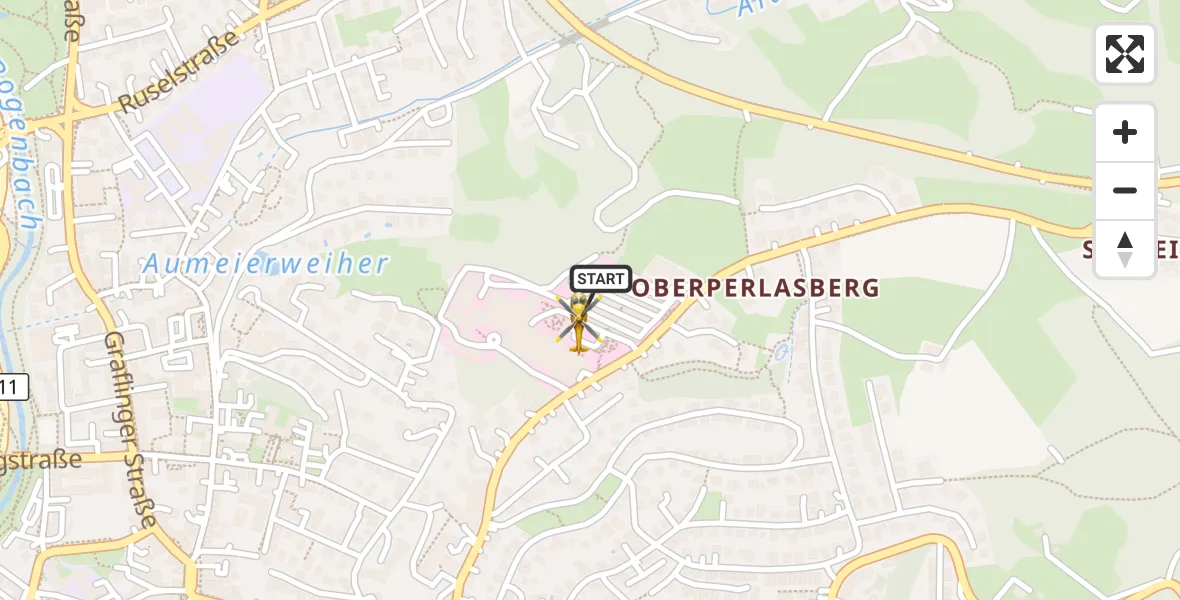 Flugroute Rettungshubschrauber Deggendorf - Deggendorf, 28 März 2026, 07:33