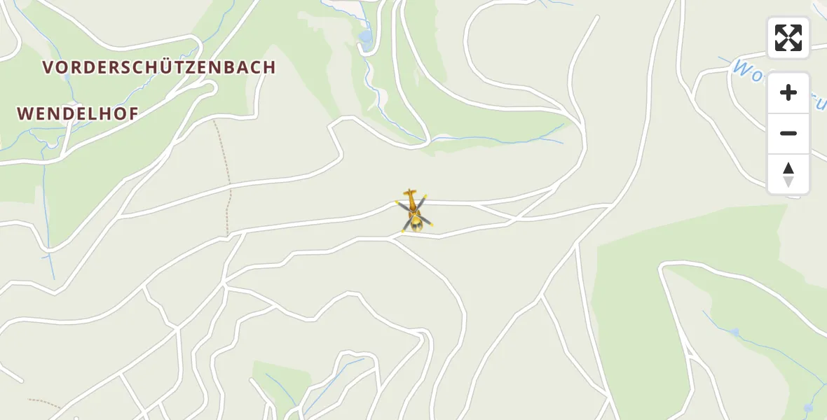 Routekaart van de vlucht: Rettungshubschrauber nach Furtwangen im Schwarzwald, Vorderschützenbach