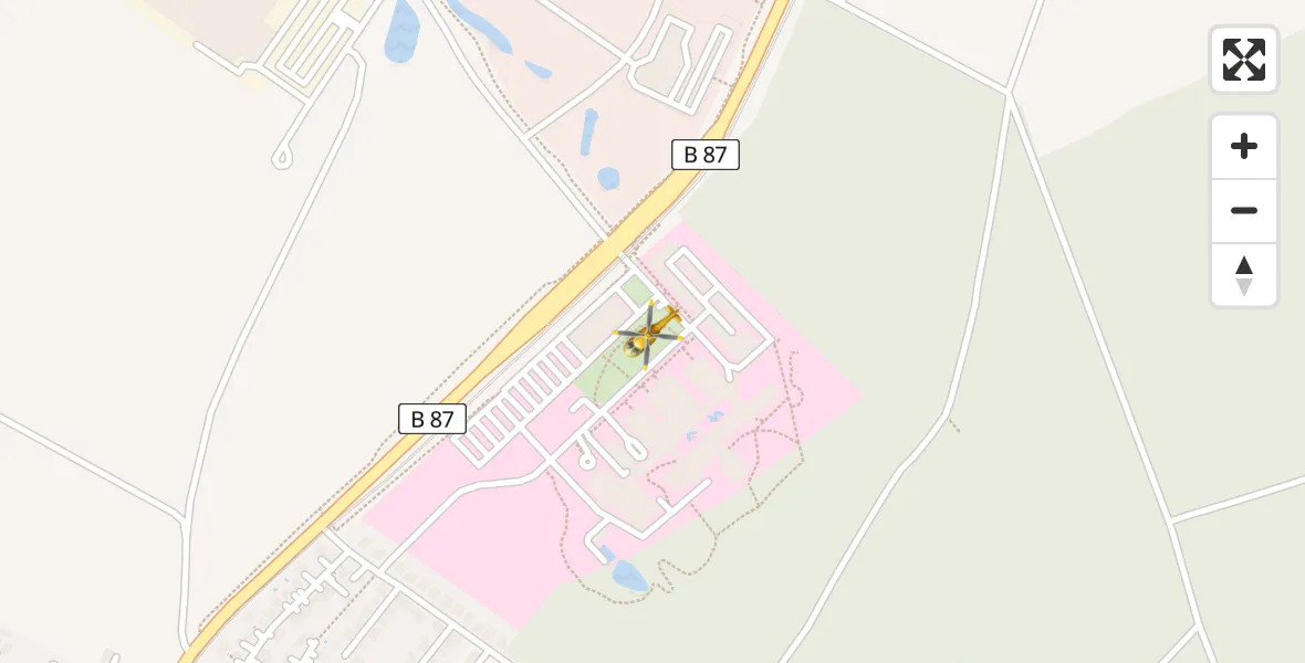 Flugroute Ambulanzhubschrauber Frankfurt (Oder) - Frankfurt (Oder), 28 März 2026, 08:57