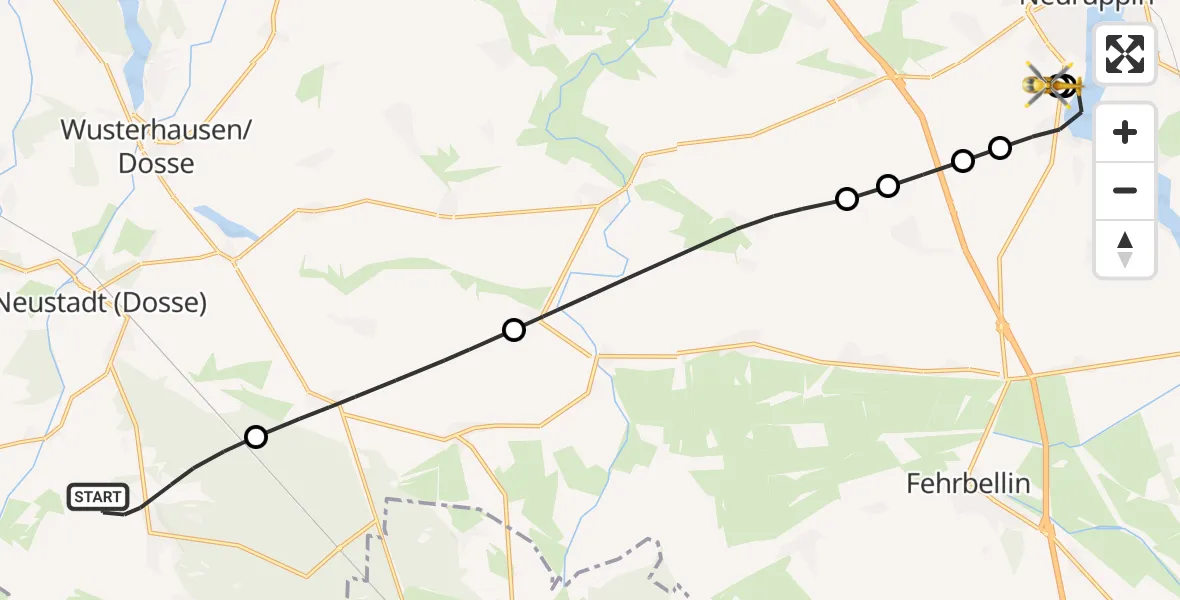 Routekaart van de vlucht: Rettungshubschrauber nach Rupin Hospital