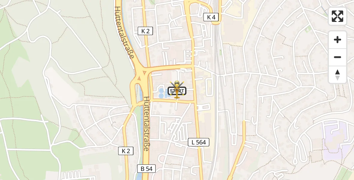 Flugroute Rettungshubschrauber Siegen - Siegen, 28 März 2026, 09:52