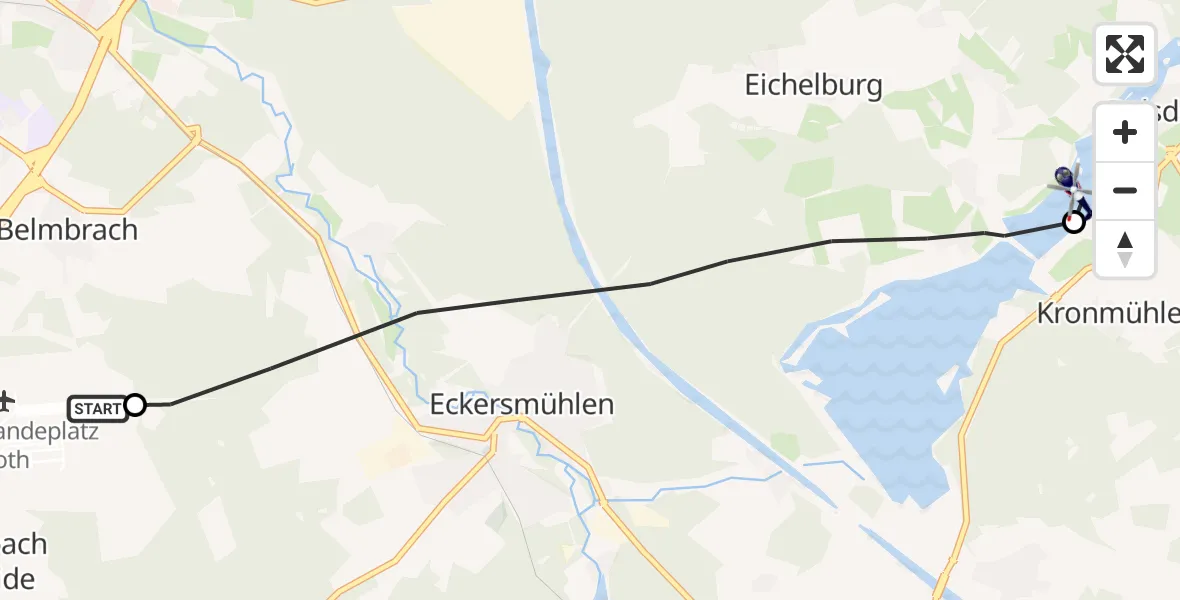 Flugroute Polizeihubschrauber Flugplatz Roth - Allersberg, 28 März 2026, 10:56