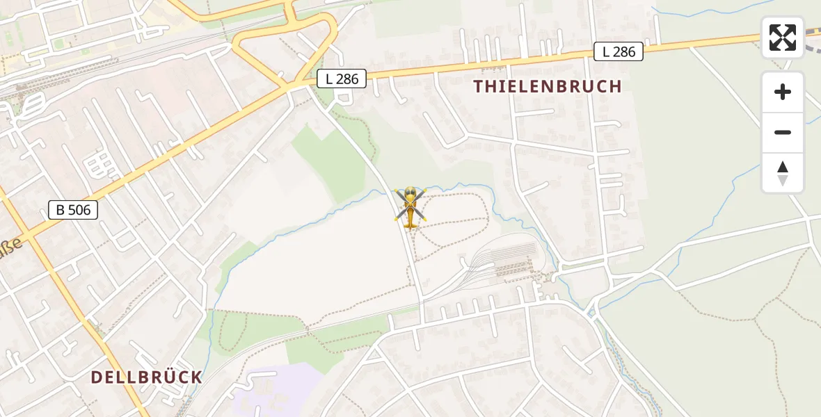 Flugroute Rettungshubschrauber Köln - Köln, 28 März 2026, 11:53