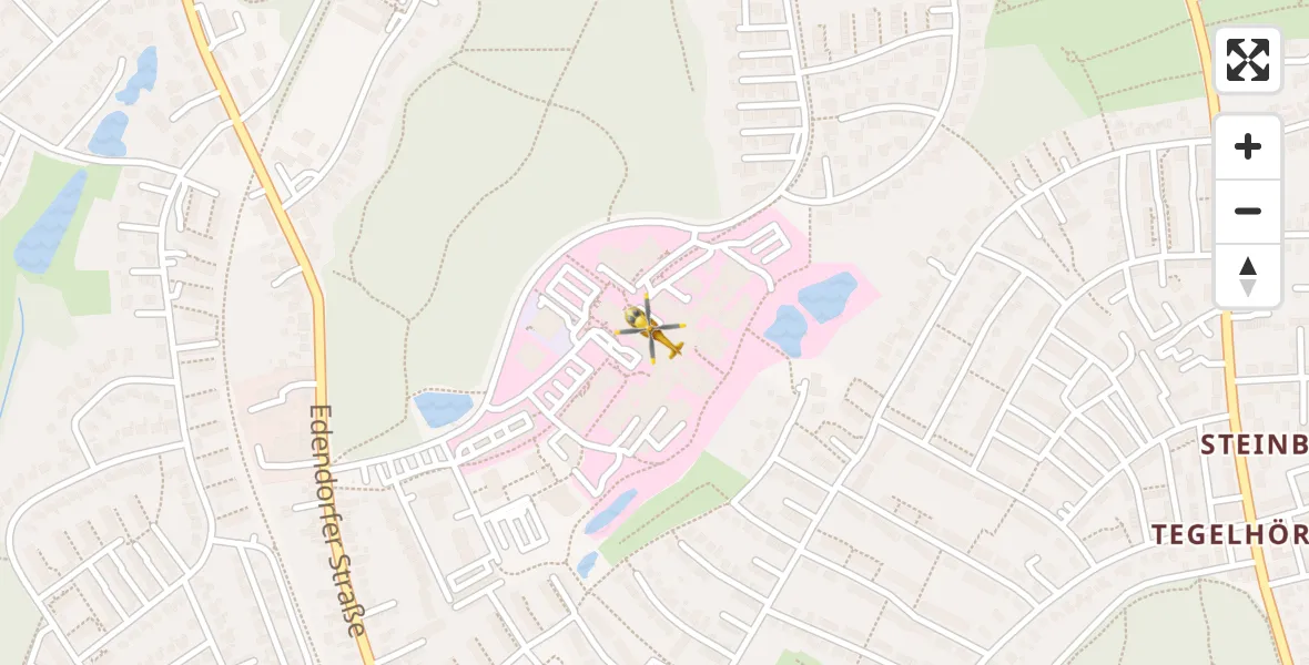 Routekaart van de vlucht: Rettungshubschrauber nach Itzehoe, Robert-Koch-Straße