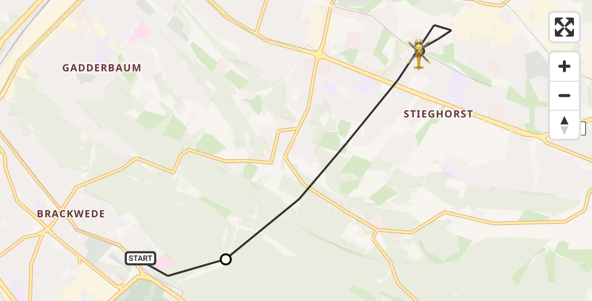 Flugroute Rettungshubschrauber Luftrettungszentrum Bielefeld - Bielefeld, 28 März 2026, 12:09