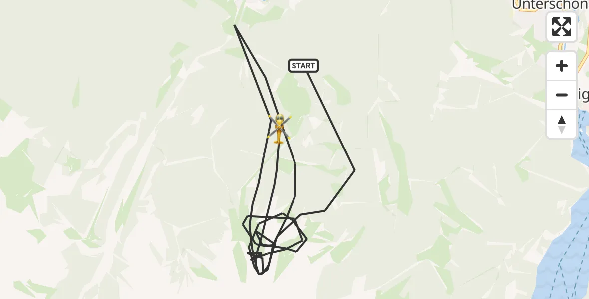 Flugroute Rettungshubschrauber Ramsau b.Berchtesgaden - Ramsau b.Berchtesgaden, 28 März 2026, 12:37
