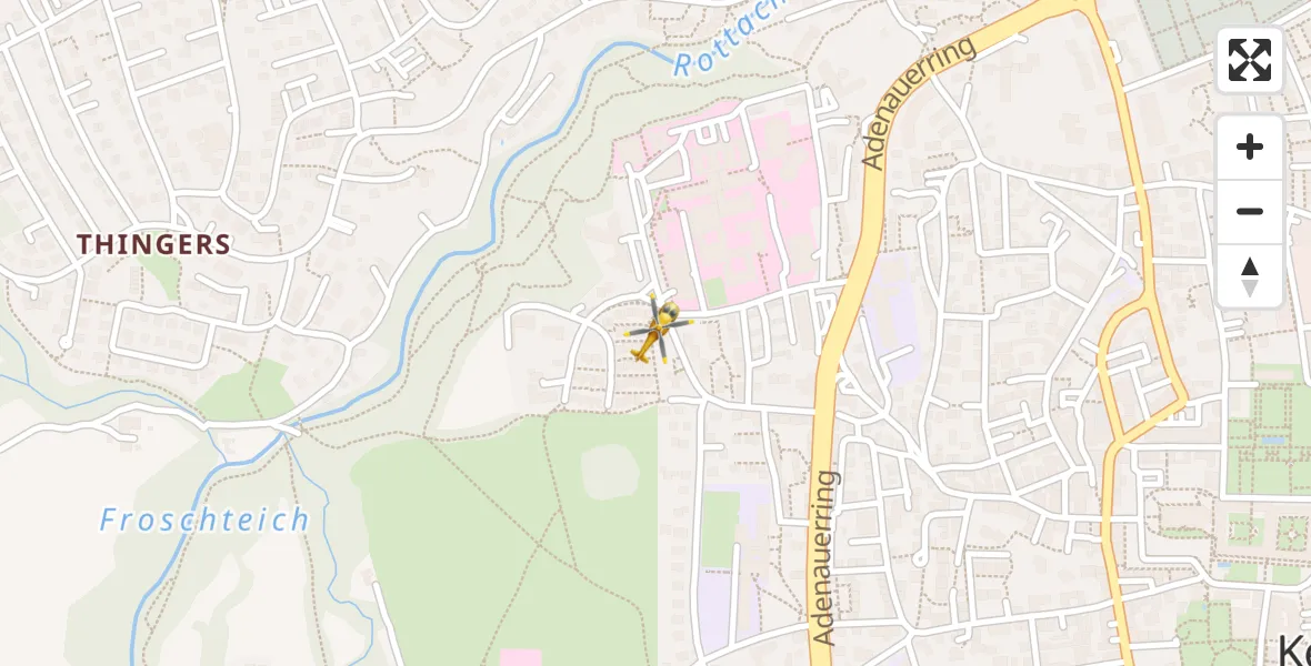 Routekaart van de vlucht: Rettungshubschrauber nach Kempten (Allgäu), Robert-Weixler-Straße