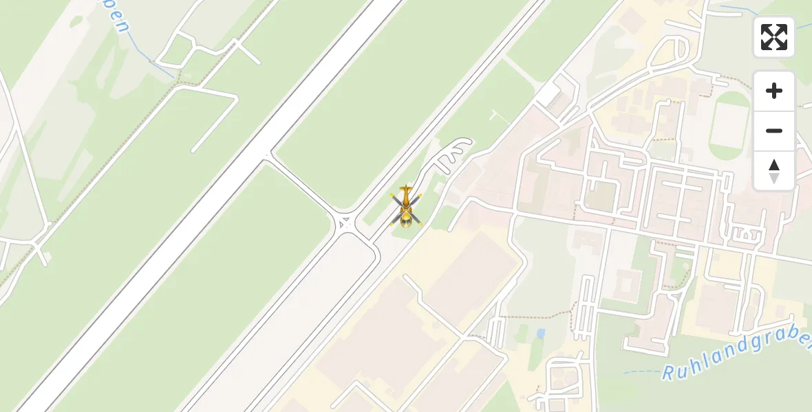Flugroute Rettungshubschrauber Dresden Bundespolizei Hubschrauberlandeplatz - Dresden Bundespolizei Hubschrauberlandeplatz, 28 März 2026, 13:05