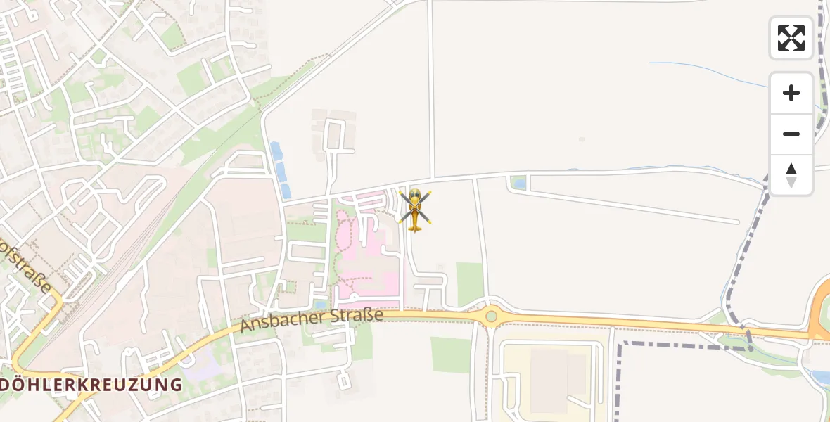 Flugroute Rettungshubschrauber Rothenburg ob der Tauber - Rothenburg ob der Tauber, 28 März 2026, 13:21