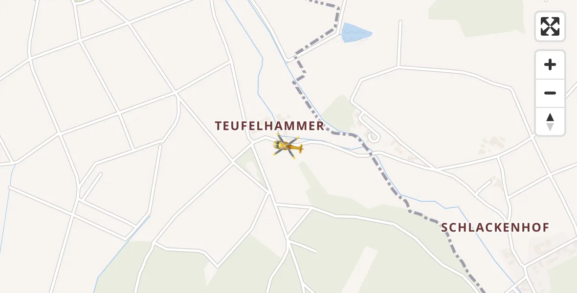 Flugroute Rettungshubschrauber Speichersdorf - Speichersdorf, 28 März 2026, 14:07