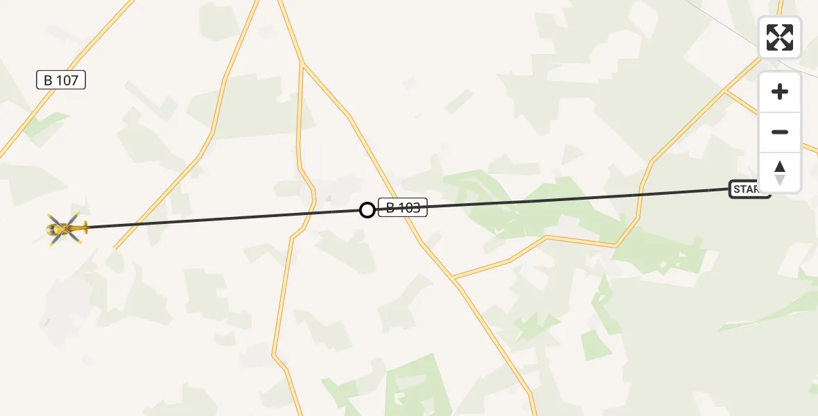 Flugroute Rettungshubschrauber Groß Pankow (Prignitz) - Groß Pankow (Prignitz), 28 März 2026, 14:12