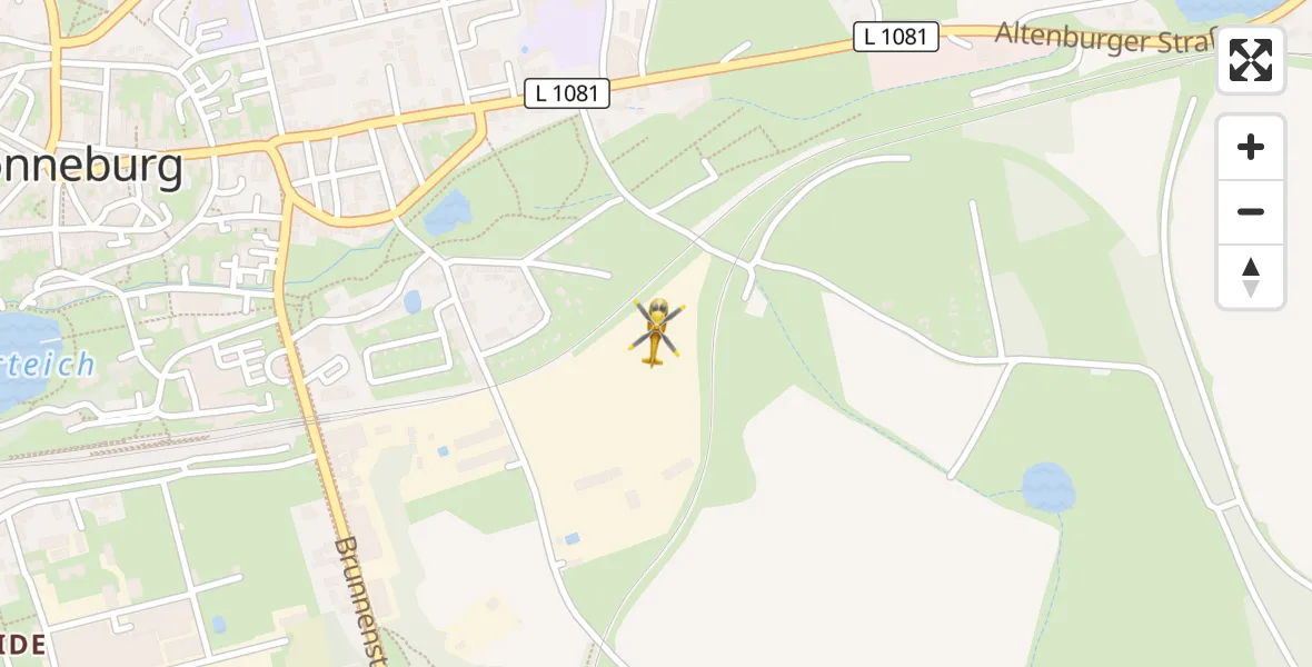 Flugroute Rettungshubschrauber Ronneburg - Ronneburg, 28 März 2026, 15:07