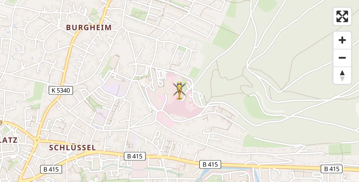 Flugroute Ambulanzhubschrauber Ortenau Hospital Lahr-Ettenheim - Ortenau Hospital Lahr-Ettenheim, 28 März 2026, 15:49
