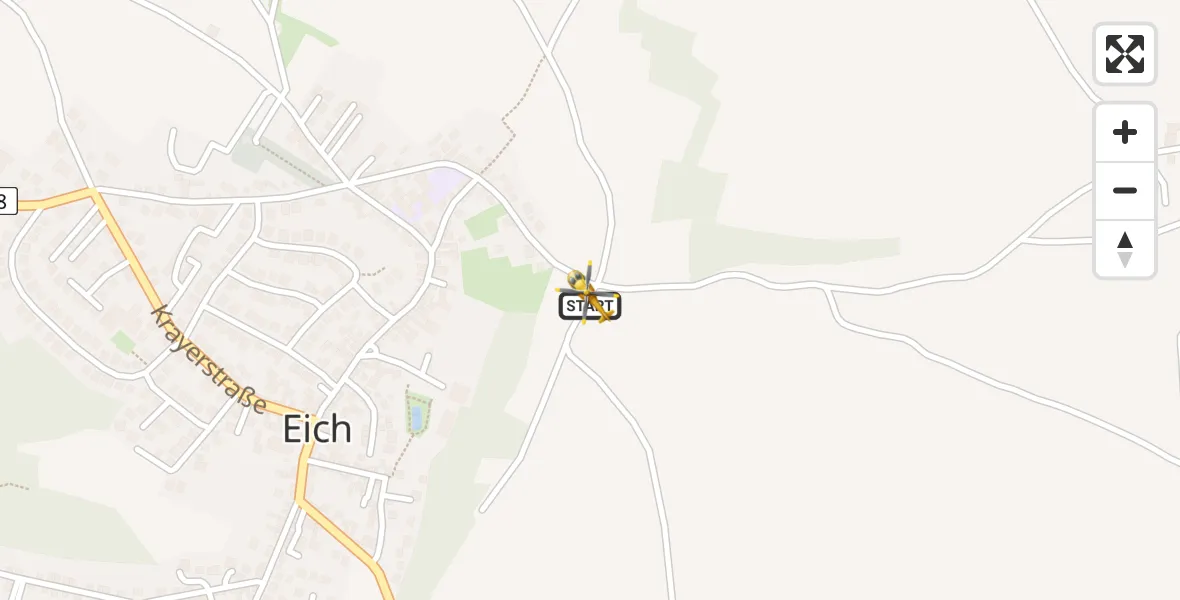 Flugroute Rettungshubschrauber Andernach - Andernach, 28 März 2026, 16:05